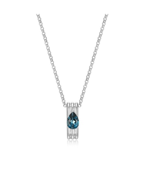 Elle Goddess Blue Topaz Sterling Silver Necklace prix