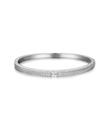 5MM Elle Weave CZ Sterling Silver Bangle Bracelet l'évolution des habitudes 