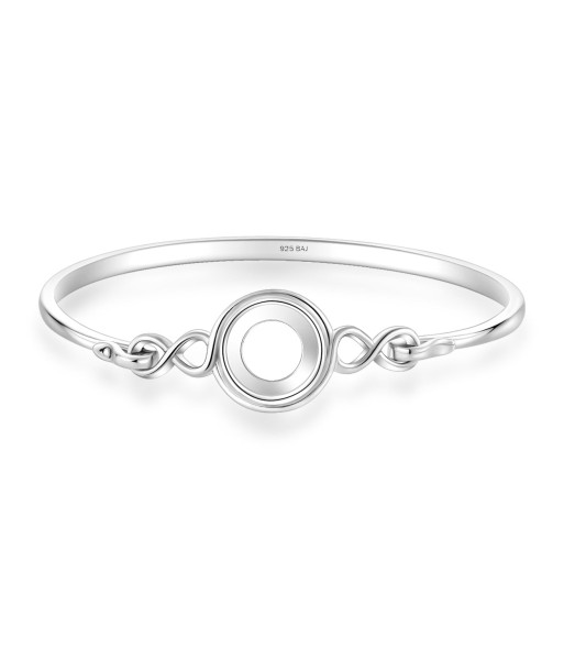 Casablanca Pop Infinity Twist Sterling Silver Bangle Bracelet des créatures d'habitude