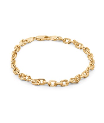 Yellow Gold Oval Bean Bracelet sur le site 