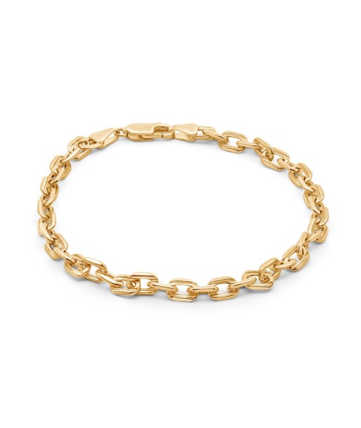 Yellow Gold Oval Bean Bracelet sur le site 