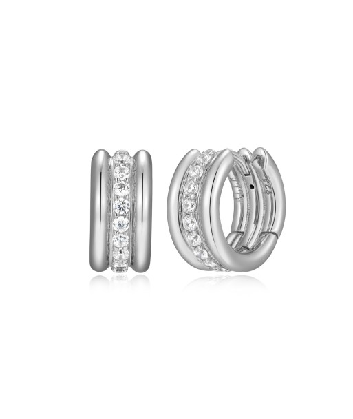 13MM Elle Goddess Sterling Silver CZ Earrings sélection de produits