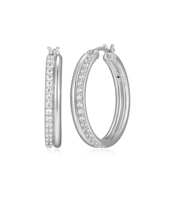 26MM Elle Goddess CZ Sterling Silver Earrings s'inspire de l'anatomie humaine