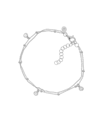 Casablanca Sterling Silver Beaded CZ Bracelet Le MVP de beaucoup