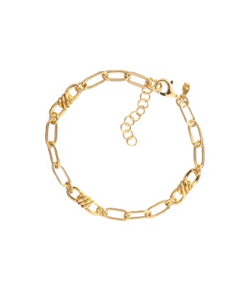 Casablanca Gold Plated Sterling Silver Linked Chain Bracelet offre 