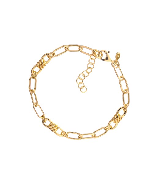 Casablanca Gold Plated Sterling Silver Linked Chain Bracelet offre 