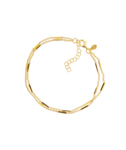 Casablanca Gold Plated Sterling Silver Double Strand Bracelet Pour