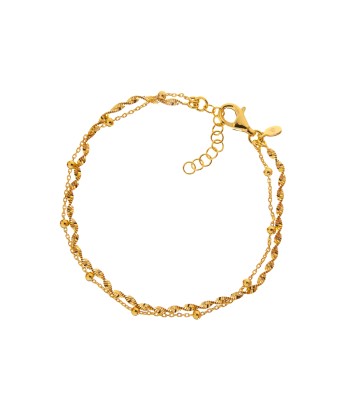 Casablanca Gold Plated Sterling Silver Double Strand Bracelet de votre