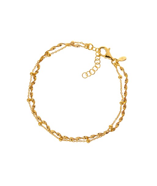 Casablanca Gold Plated Sterling Silver Double Strand Bracelet de votre