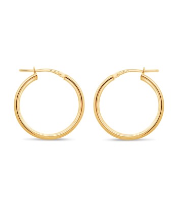 Casablanca Gold Plated Plain Hoop Earrings en linge