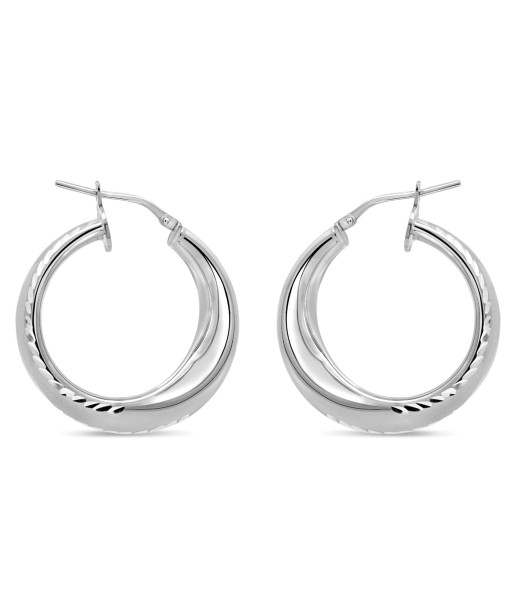 Casablanca Silver Diamond Cut Twist Earrings ou a consommer sur place