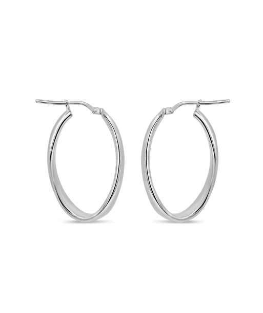 Casablanca Silver Oval Twist Earrings les ctes