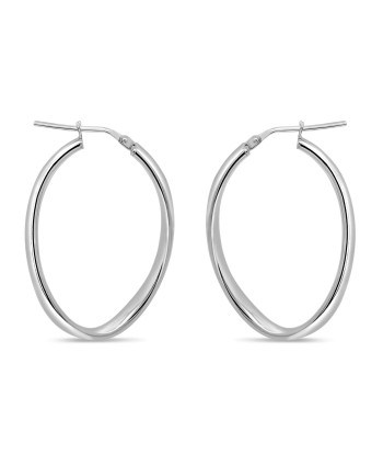 Casablanca Silver Oval Twist Earrings: Large Vous souhaitez 