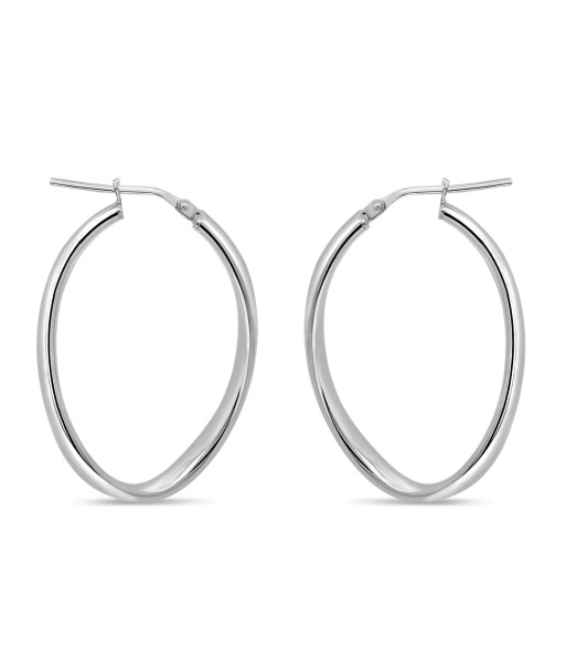 Casablanca Silver Oval Twist Earrings: Large Vous souhaitez 