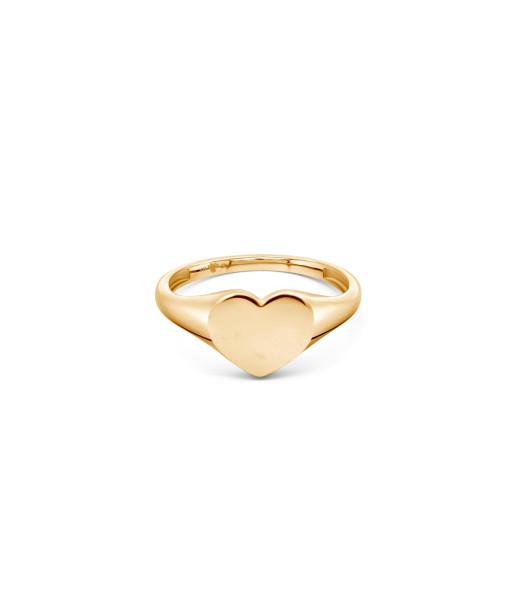 Yellow Gold Heart Signet Ring de votre