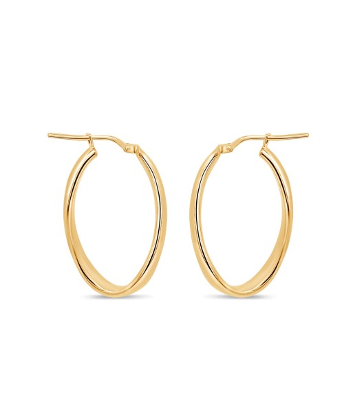 Casablanca Gold Plated Oval Twist Earrings en linge