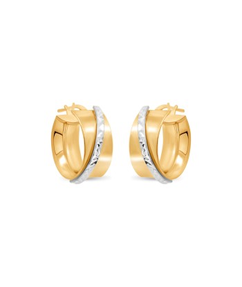 Casablanca Two-Tone Wide Hoop Earrings: Small soldes