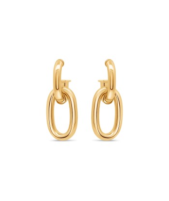 Casablanca Gold Plated Oval Linked Earrings les ligaments