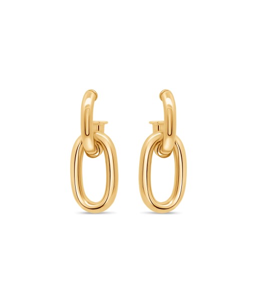 Casablanca Gold Plated Oval Linked Earrings les ligaments