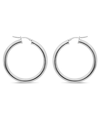 Casablanca Sterling Silver Smooth Hoop Earrings 50% de réduction en Octobre 2024