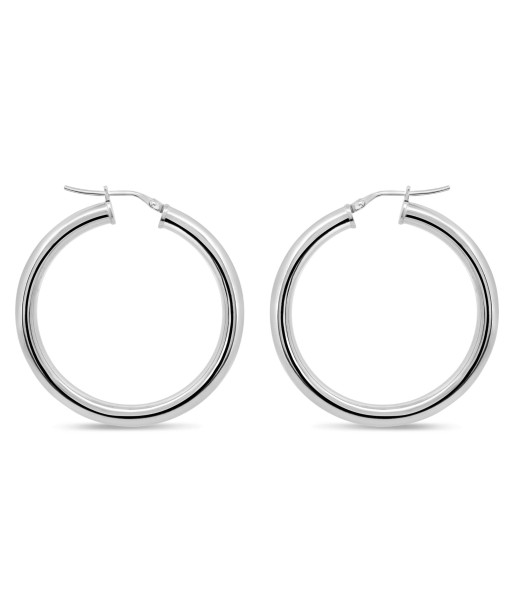 Casablanca Sterling Silver Smooth Hoop Earrings 50% de réduction en Octobre 2024