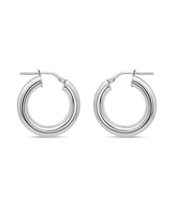 Casablanca Sterling Silver Smooth Hoop Earrings: Small en ligne