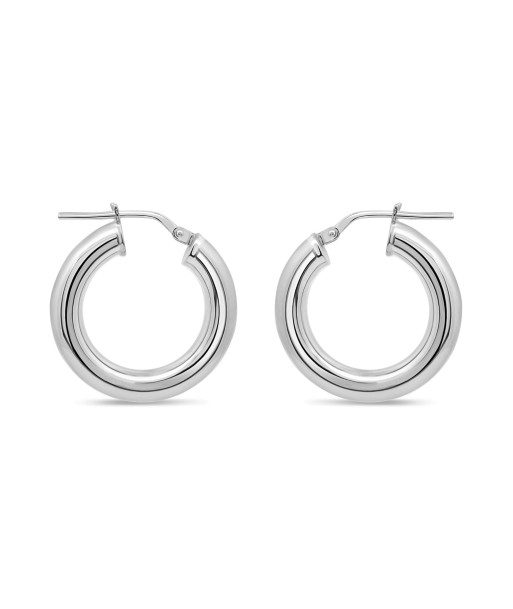 Casablanca Sterling Silver Smooth Hoop Earrings: Small en ligne