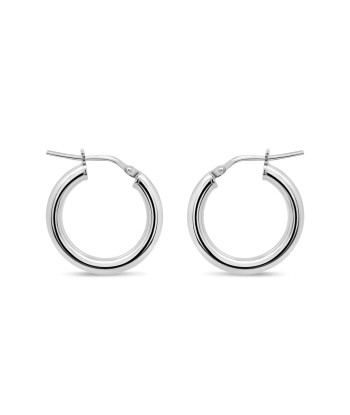 Casablanca Sterling Silver Tube Hoop Earrings les ctes