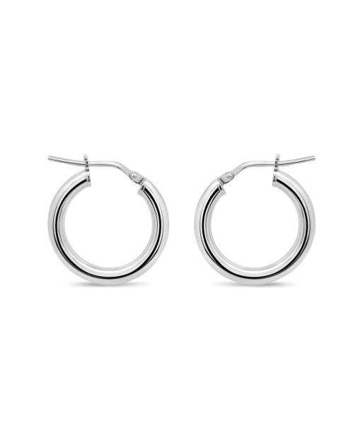 Casablanca Sterling Silver Tube Hoop Earrings les ctes