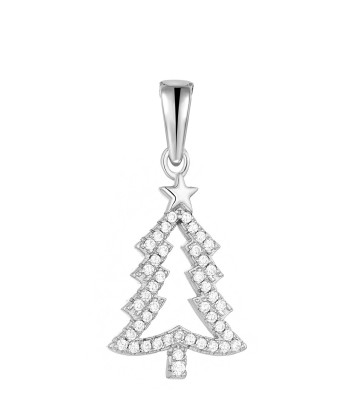 Casablanca Sterling Silver & Star Christmas Tree Necklace acheter