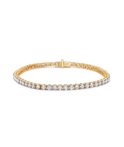 5.13CTW Yellow Gold Lab Grown Diamond Tennis Bracelet shop