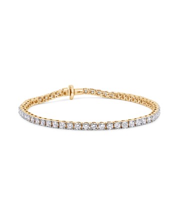 5.01CTW Yellow Gold Lab Grown Diamond Tennis Bracelet ou a consommer sur place