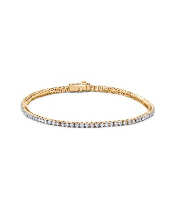 2.01CTW Yellow Gold Lab Grown Diamond Tennis Bracelet les ligaments