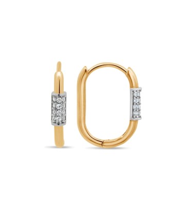 10kt Yellow Gold CZ Hoop Earrings 2023