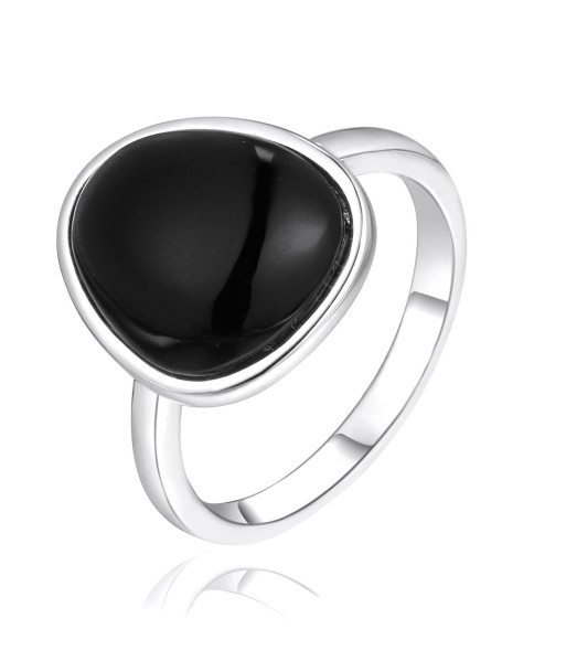 Casablanca Sterling Silver Black Agate Ring de France