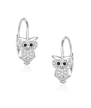 Casablanca Sterling Silver Owl Earrings france