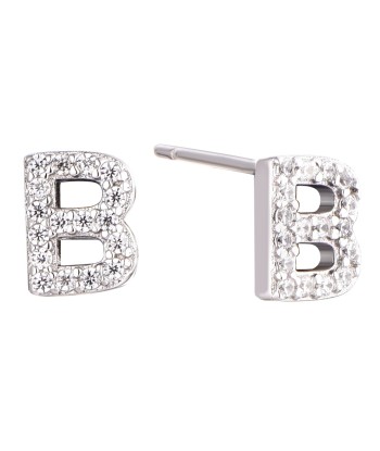 Casablanca Sterling Silver Initial Stud Earrings: B Voir les baskets