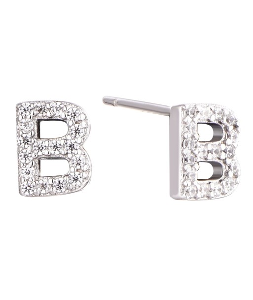 Casablanca Sterling Silver Initial Stud Earrings: B Voir les baskets