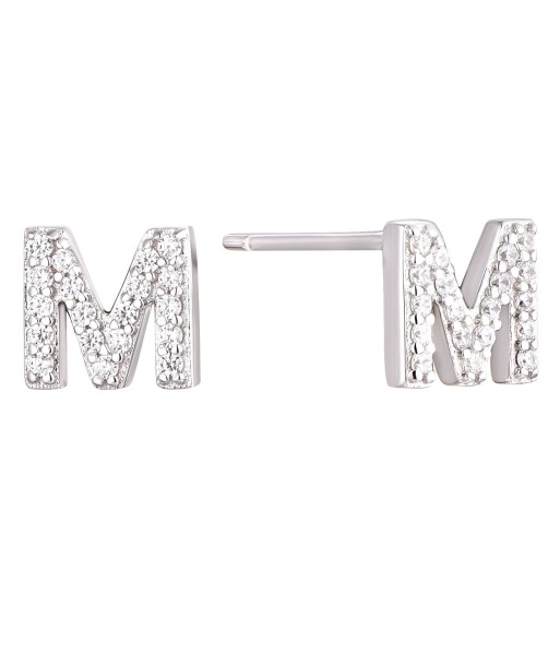 Casablanca Sterling Silver Initial Stud Earrings: M Comment ça marche