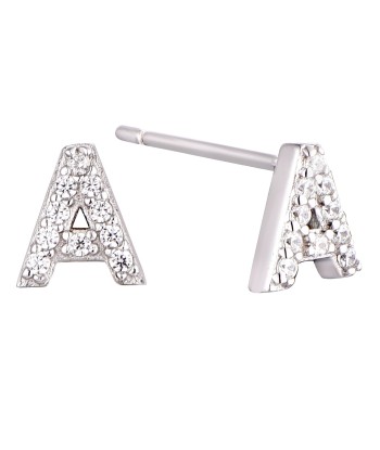 Casablanca Sterling Silver Initial Stud Earrings: A soldes