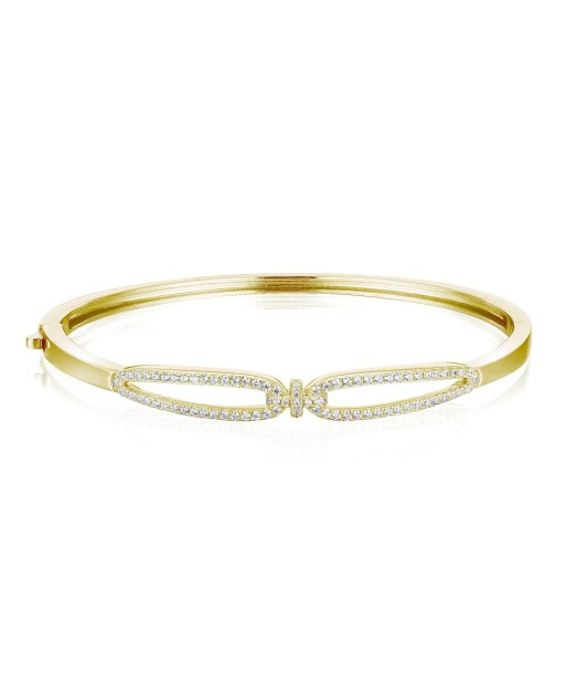 Casablanca Yellow Gold Plated Entwined Bangle Bracelet la colonne vertébrale