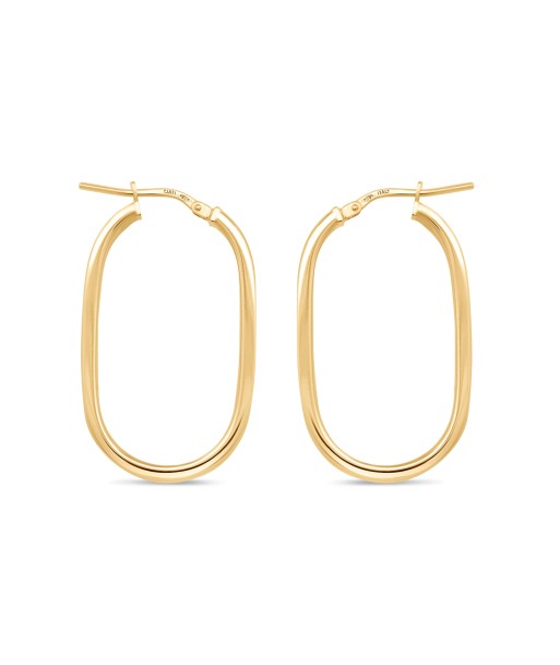 Yellow Gold Plated Round Oval Earrings 50-70% off 