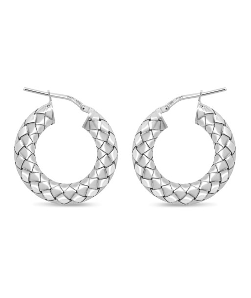 Sterling Silver Wide Path Earrings en ligne des produits 