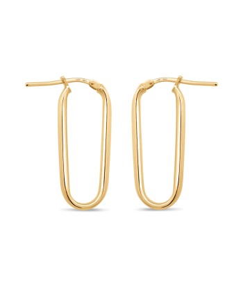 Yellow Gold Plated Oval Hoop Earrings les ctes