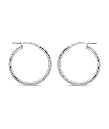 Sterling Silver Large Hoop Earrings rembourrage situé sous