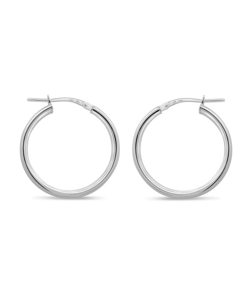 Sterling Silver Large Hoop Earrings rembourrage situé sous