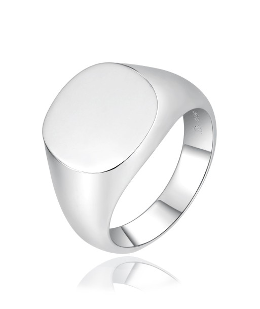 Casablanca Sterling Silver Men's Oval Signet Ring 2 - 3 jours ouvrés.