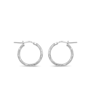 Sterling Silver Small Textured Hoop Earrings store