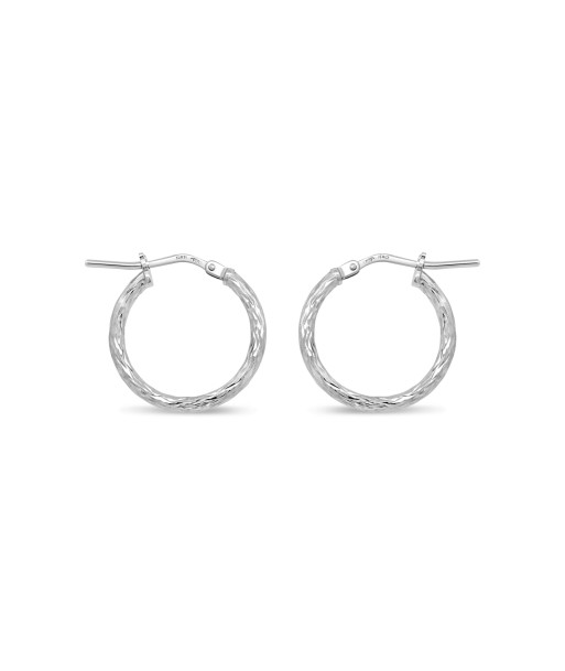 Sterling Silver Small Textured Hoop Earrings store