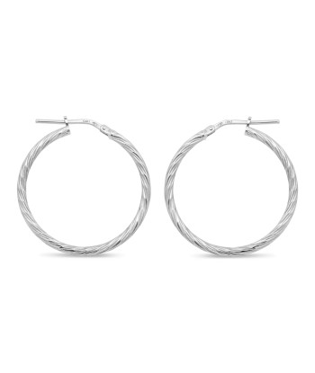 Sterling Silver Medium Twist Earrings Les magasins à Paris et en Île-de-France